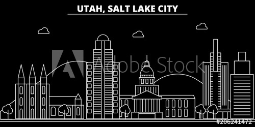 500x250 Salt Lake City Silhouette Skyline Usa