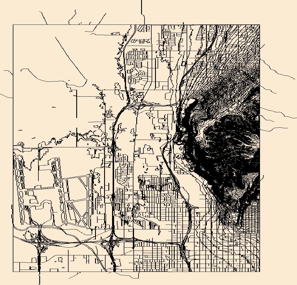 1044x1000 Usgs Topo Map Vector Data