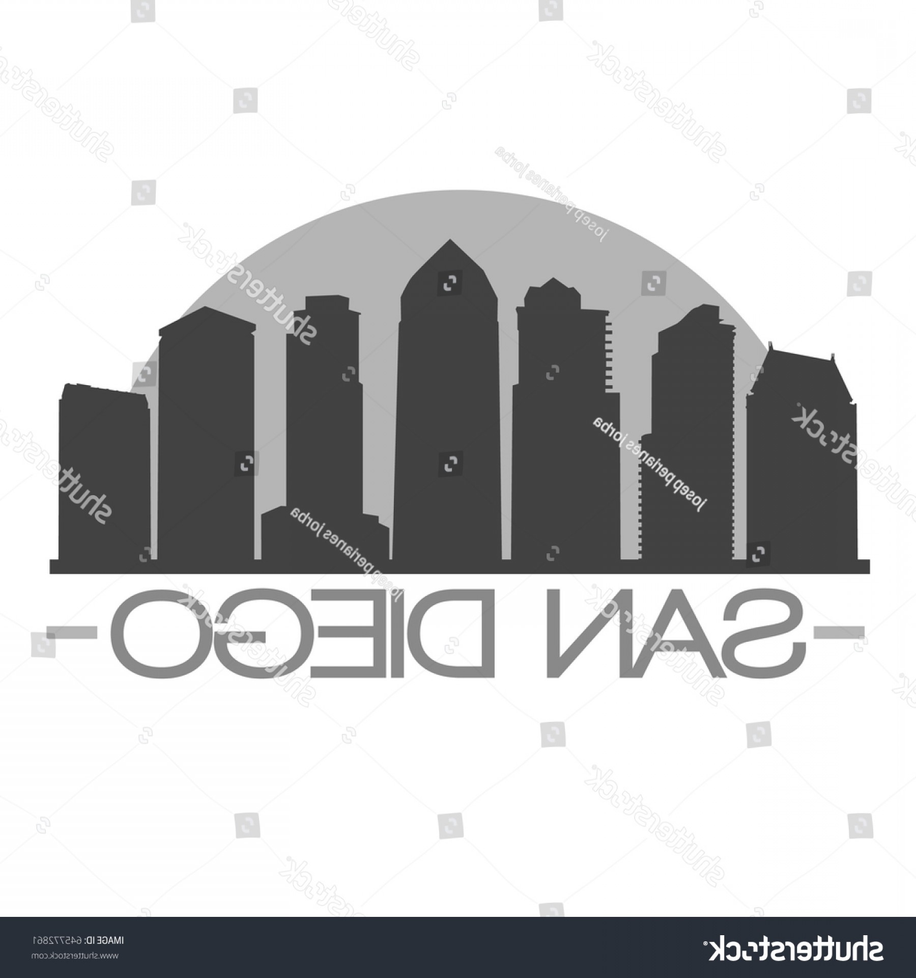 1800x1920 San Diego Skyline Vector Lamaison