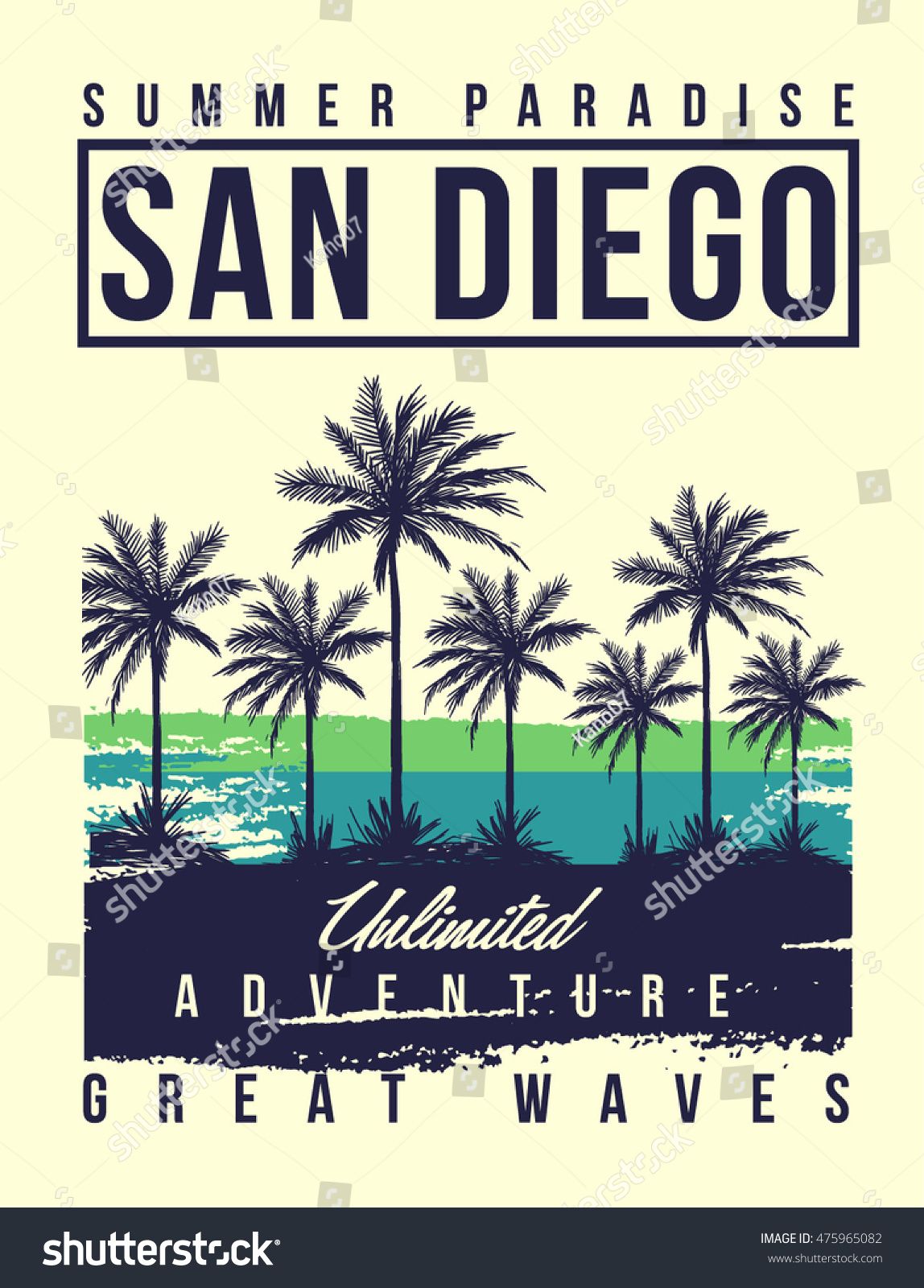 1148x1600 San Diego Typography With Palms Tree Illustration For T Shirt