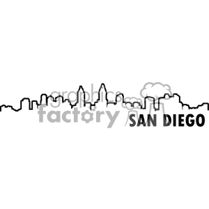 300x300 San Diego Vector Skyline Clipart Royalty Free Gif, Png