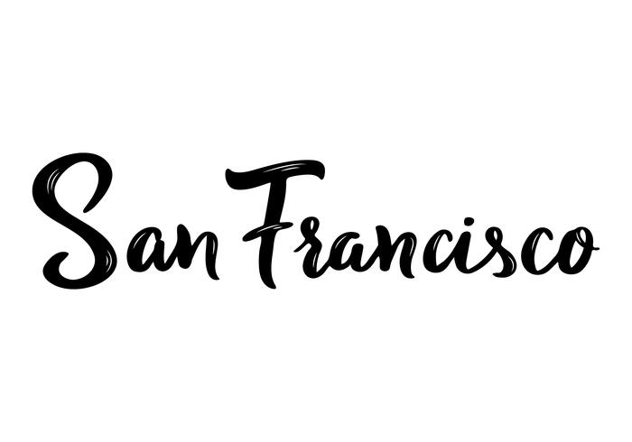 700x490 San Francisco Hand Lettering Calligraphy Vector