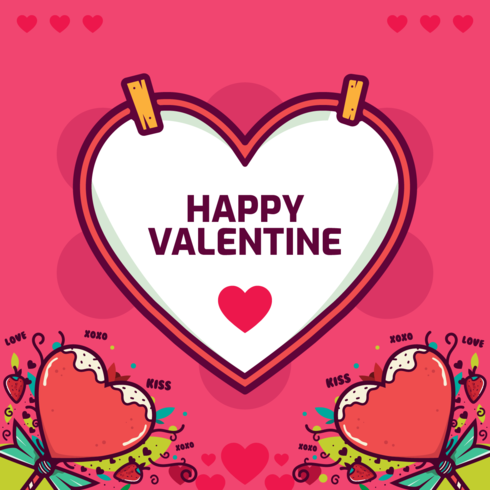490x490 Valentines Day Frame Vector