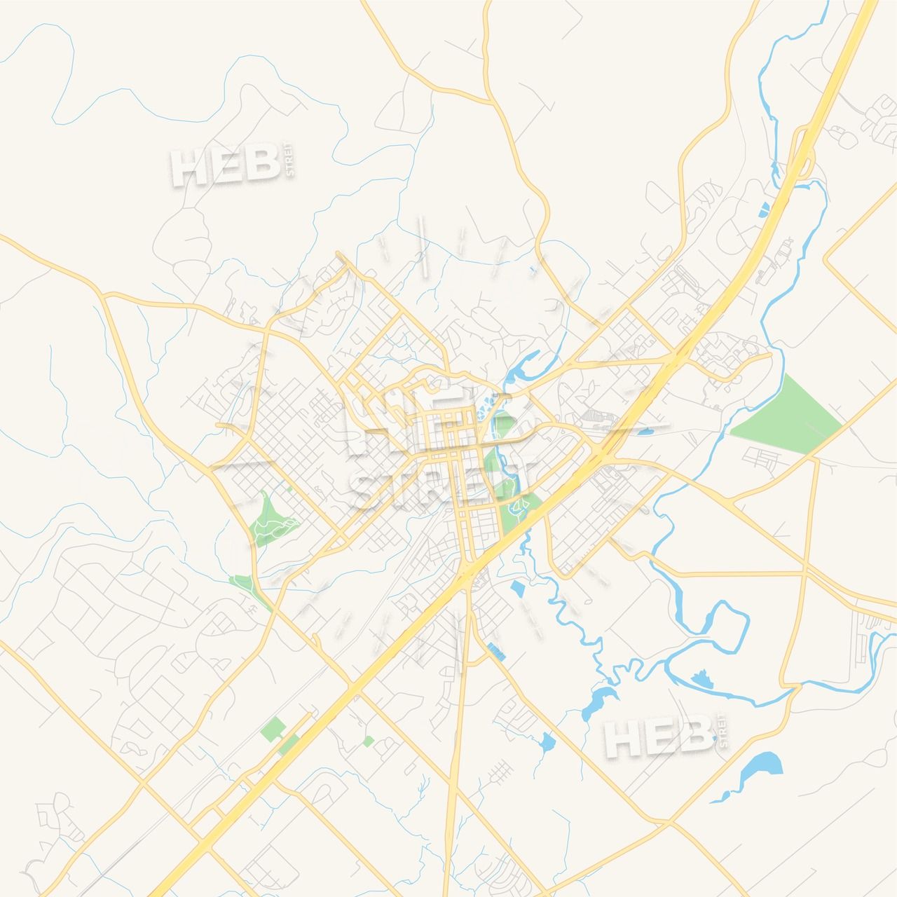 1280x1280 Empty Vector Map Of San Marcos, Texas, Usa Maps Vector Downloads
