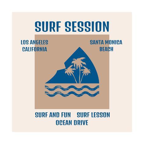 473x473 Vector Illustration On The Theme Of Surfing And Surf In California