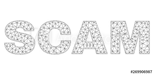 500x244 Mesh Vector Scam Text Abstract Lines And Points Are Organized
