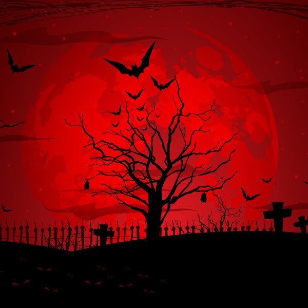 Free Vector Halloween Scene 600x600 Free Vector Halloween Scene