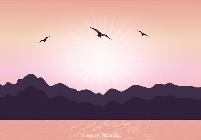 Peaceful Landscape Vector Scene 700x490 Peaceful Landscape Vector Scene