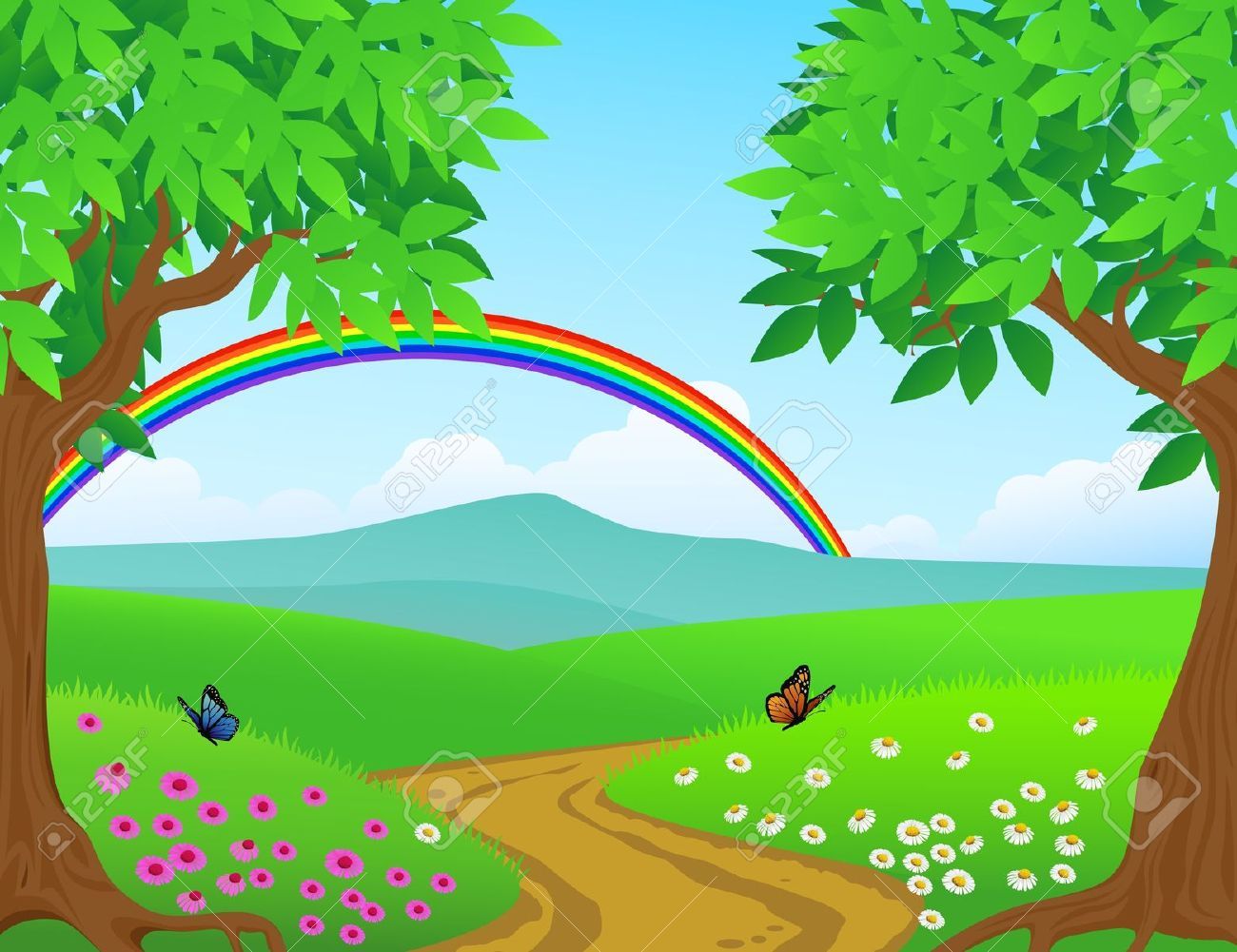 Free Background Vector Scene 1300x1001 Free Background Vector Scene