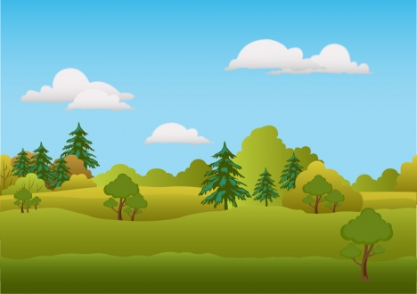 Spring Scenery Vector Illustration With Trees On Hill Vectors 468x330 Spring Scenery Vector Illustration With Trees On Hill Vectors