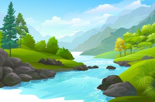 Beautiful Jungle Landscape Vector Graphics Free Download 539x354 Beautiful Jungle Landscape Vector Graphics Free Download