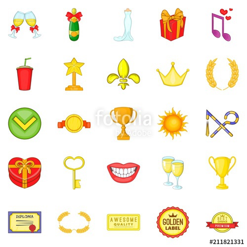 500x500 Scholarship Icons Set Cartoon Set Of Scholarship Vector Icons