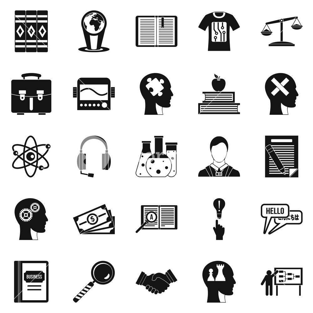1000x1000 Scholarship Icons Set Simple Set Of Scholarship Vector Icons