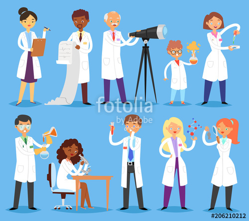500x444 Scientist Vector Professional People Character Chemist Or Doctor