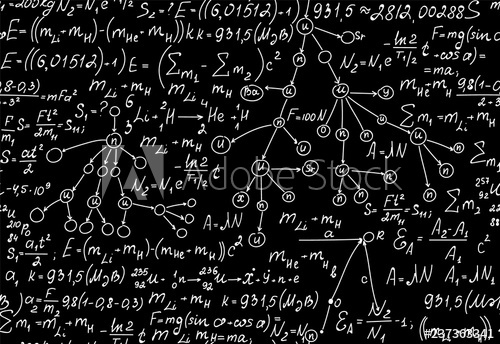 500x344 Vector Scientific Seamless Texture With Handwritten Formulas