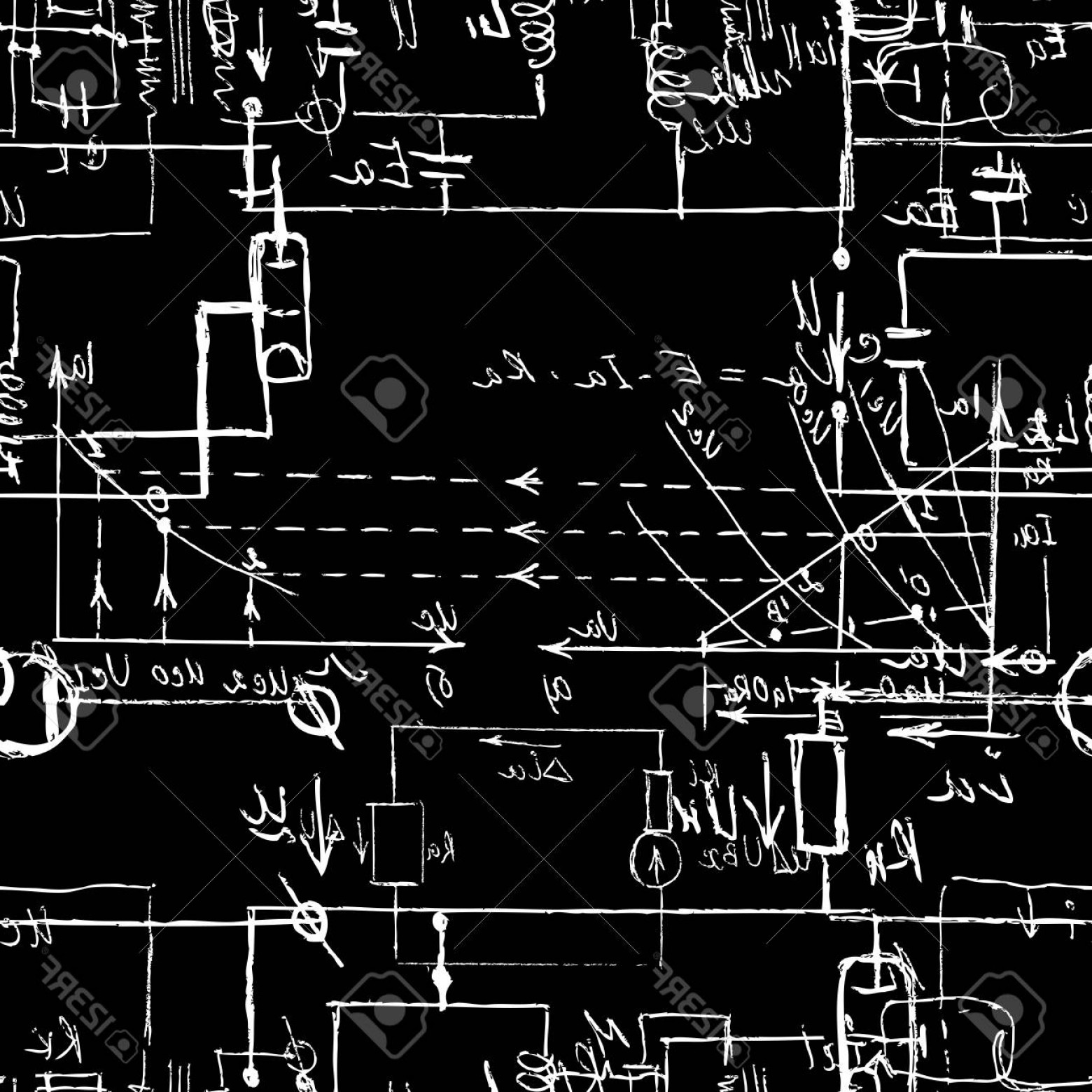 1560x1560 Photostock Vector Scientific Seamless Texture With Handwritten