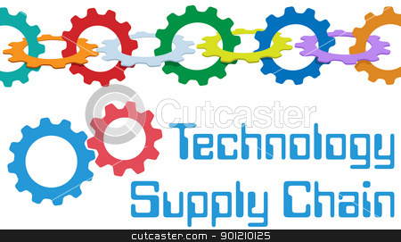 450x271 Gears Technology Supply Chain Management Border Stock Vector