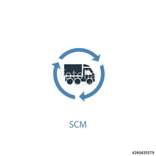 500x500 Scm Concept Colored Icon Simple Blue Element Illustration Scm