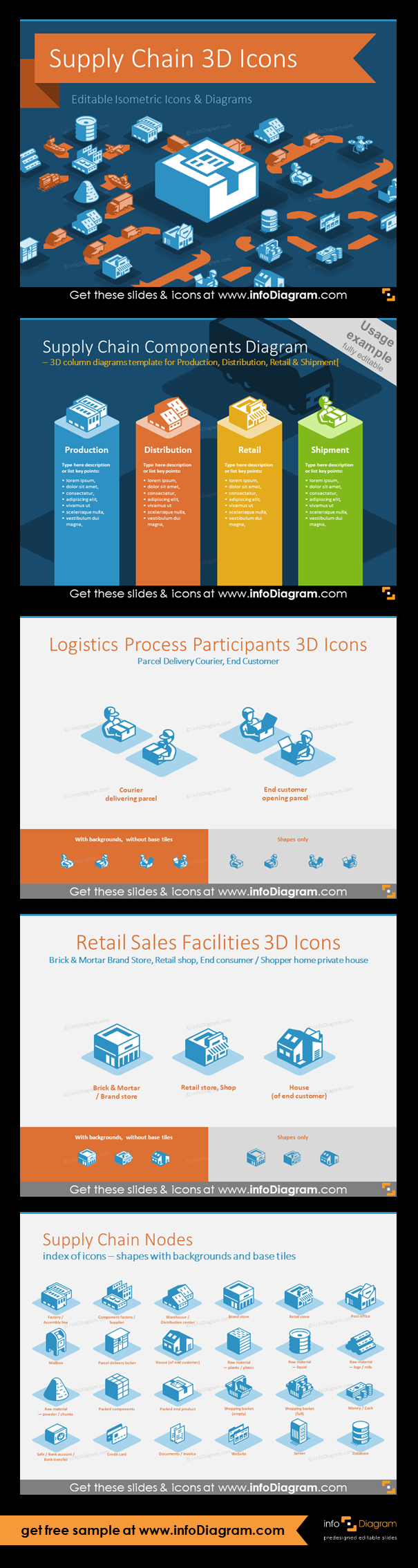 605x2268 Supply Chain Vector Icons