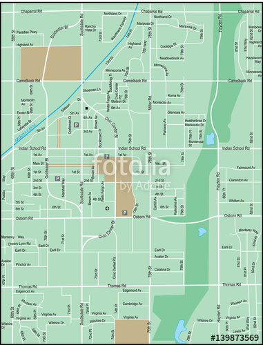 381x500 Scottsdale City Map Stock Image And Royalty Free Vector