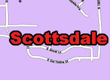 220x160 Vector Map Of Scottsdale, Az Street Map Version Mb