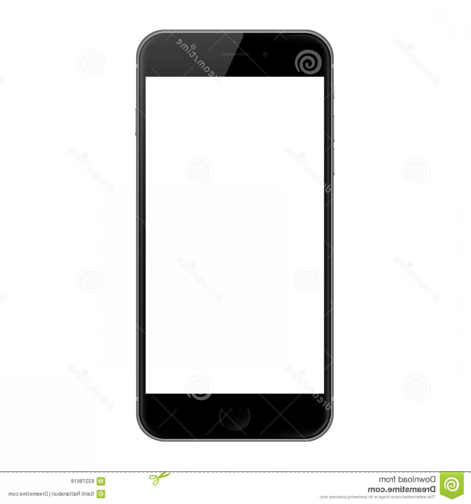 1560x1668 Editorial Stock Photo Realistic Iphone Blank Screen Vector Design