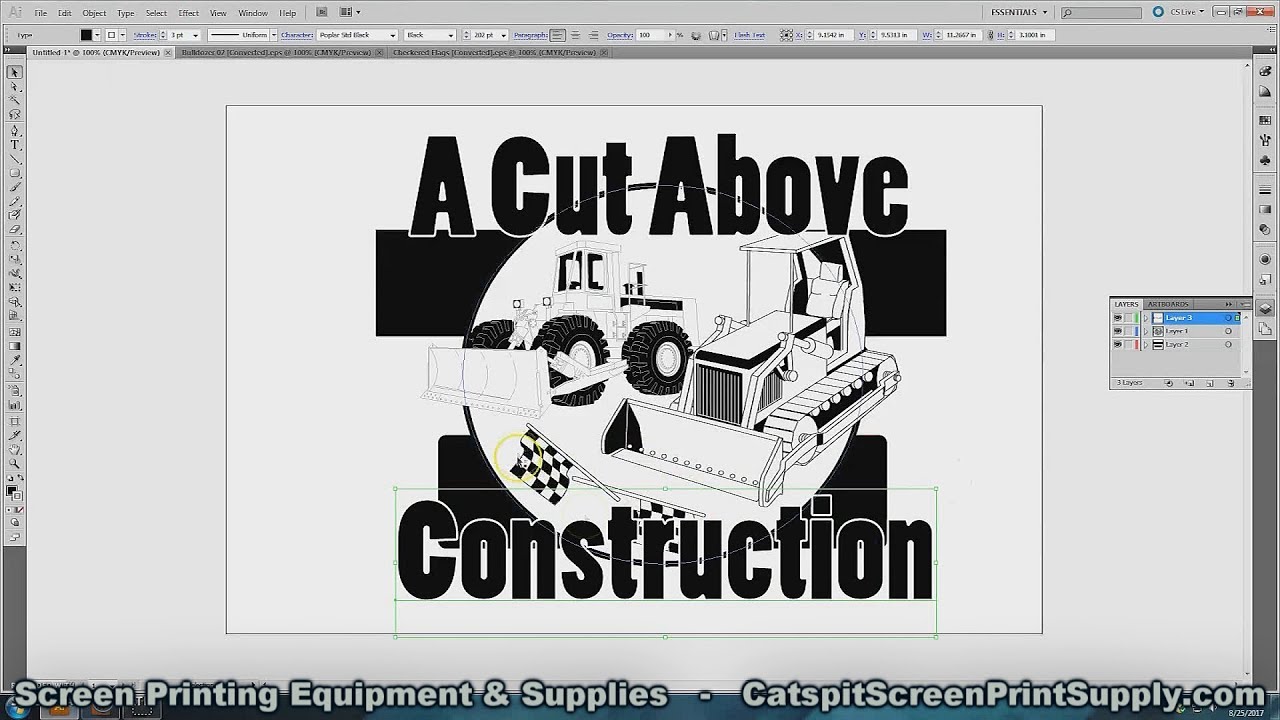 1280x720 How To Create Screen Printing Artwork With Vector Clip Art, Shapes