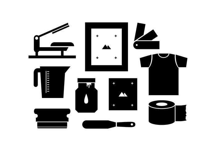 700x490 Free Silhouette Screen Printing Icon Vector