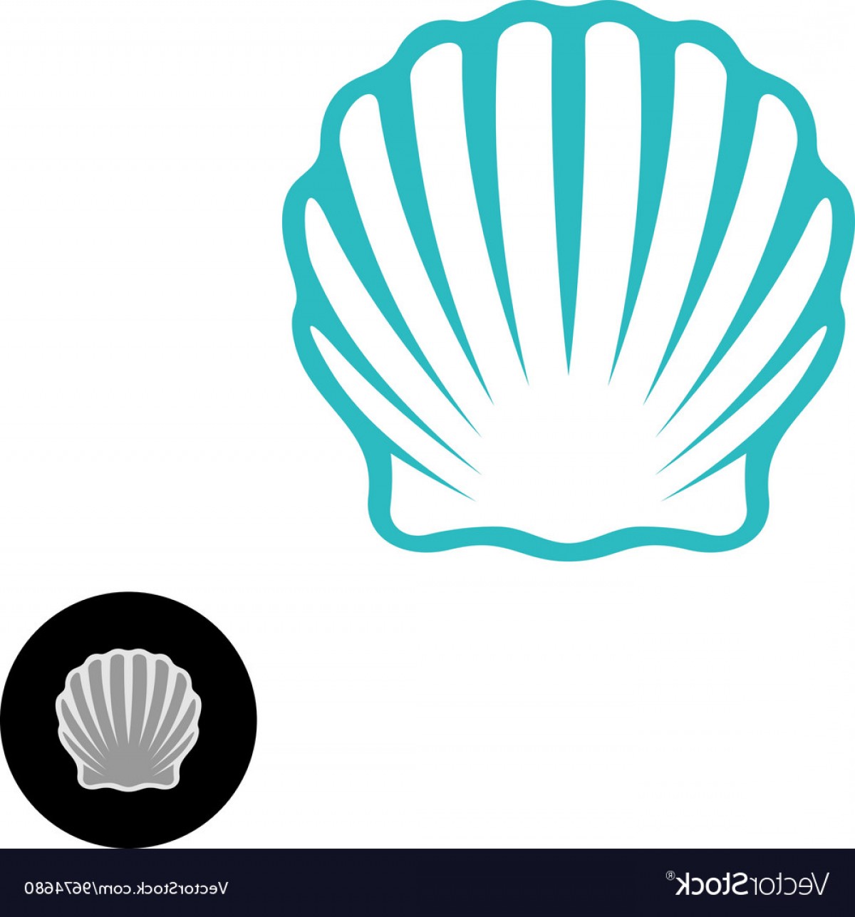 1200x1287 Seashell Logo Scallop Seashell Elegant Symbol Sea Vector Soidergi
