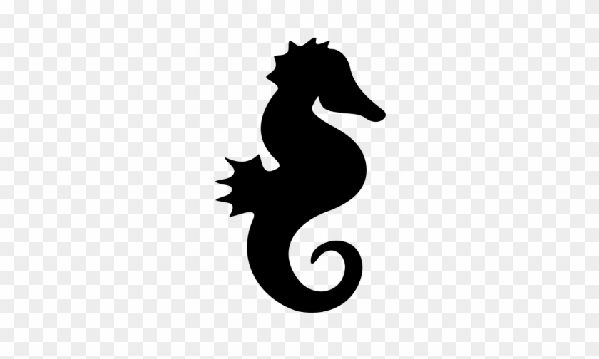 840x504 Seahorse Silhouette Vector