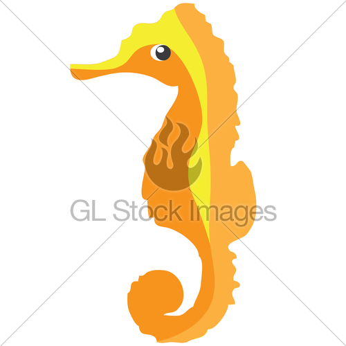 500x500 Vector Seahorse Cartoon Gl Stock Images