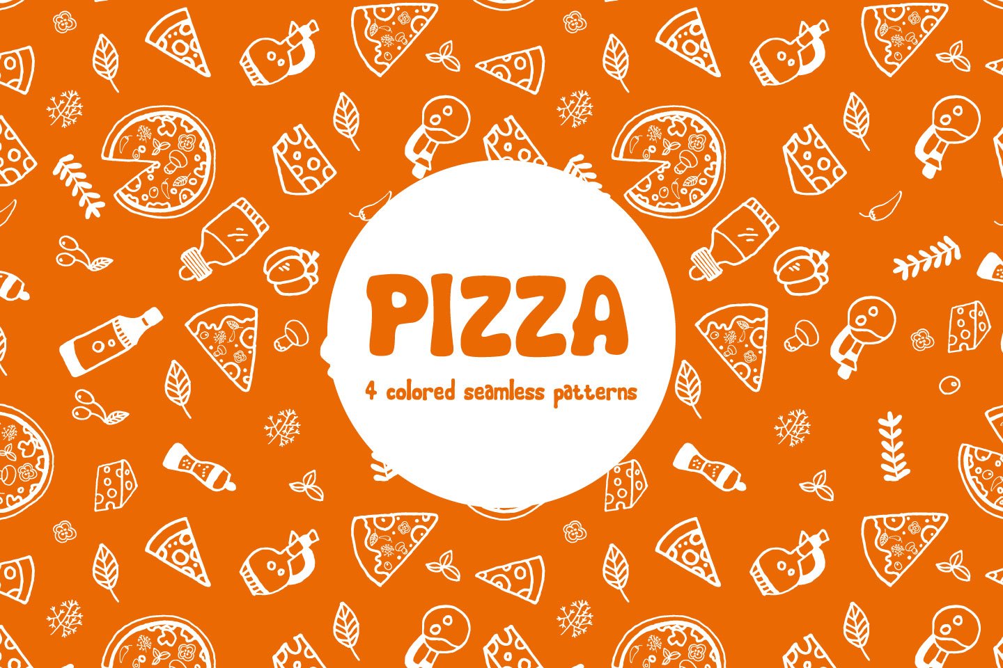 1440x960 Pizza Vector Seamless Free Pattern
