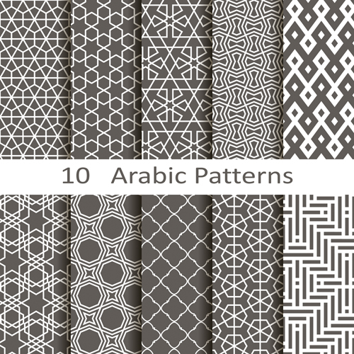 500x500 Vector Arabic Style Seamless Patterns Free Download