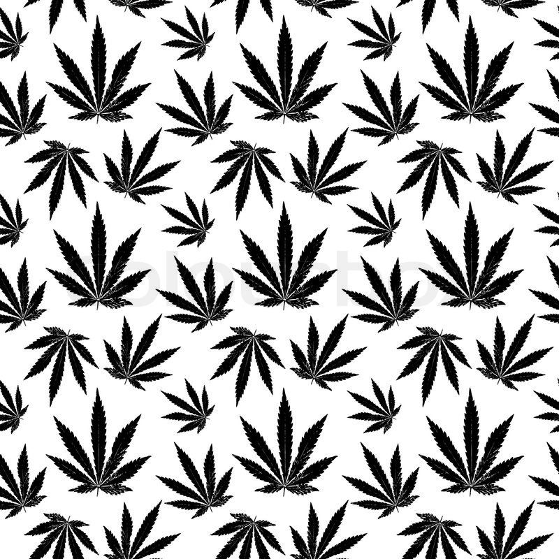 800x800 Vector Seamless Pattern Of Cannabis Stock Vector Colourbox
