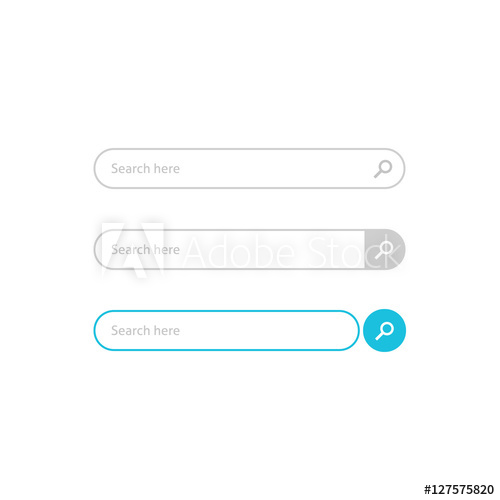 500x500 Search Bar Vector Element Design, Set Of Search Boxes Ui Template