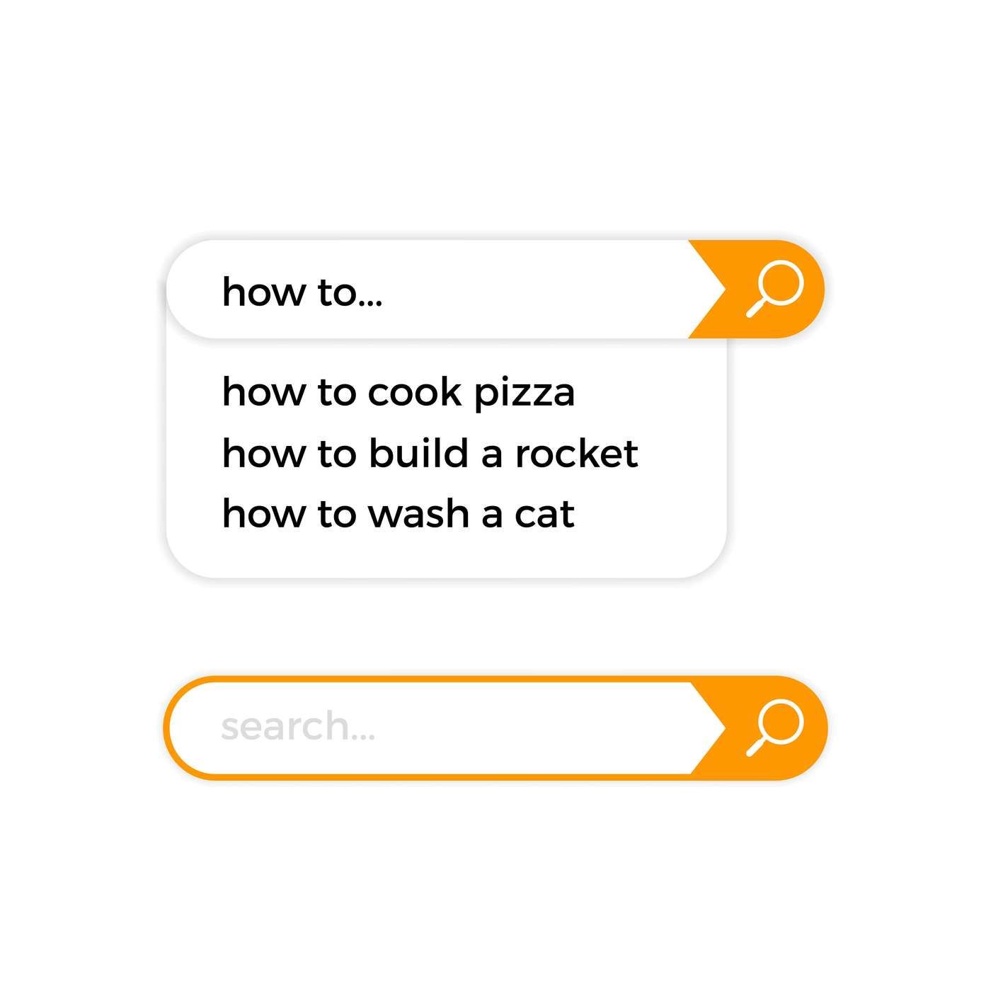 1400x1400 Internet Search Bar Vector Icons, Modern Web Design