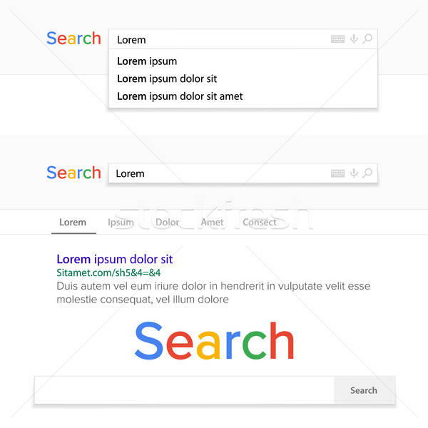 600x600 Search Bar Field Vector Search Engine Browser Window Template