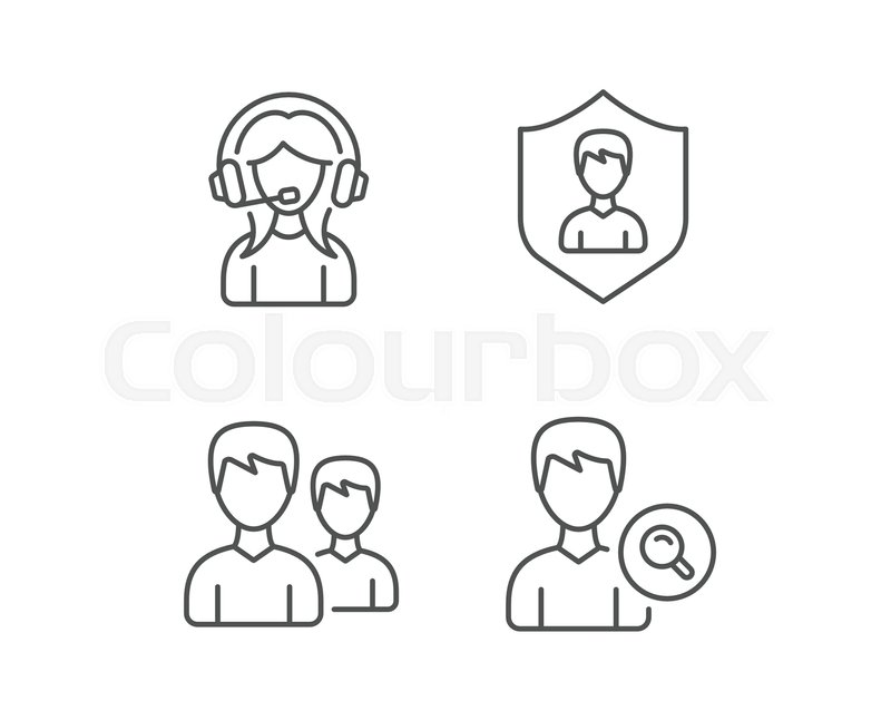 800x646 Female Support, Group And Search Stock Vector Colourbox