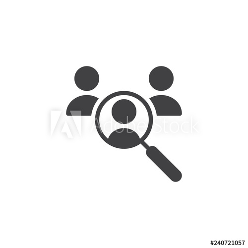 500x500 Human Resources Search Vector Icon Filled Flat Sign For Mobile