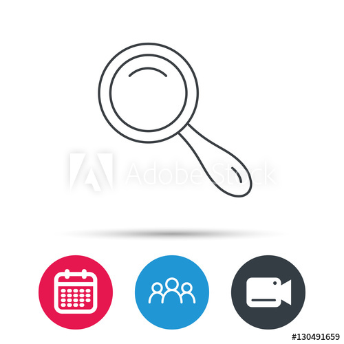 500x500 Search Icon Magnifying Glass Sign Zoom Symbol Group Of People