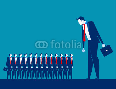 400x309 Business Manager Looking On Crowd Concept Business Vector, Group