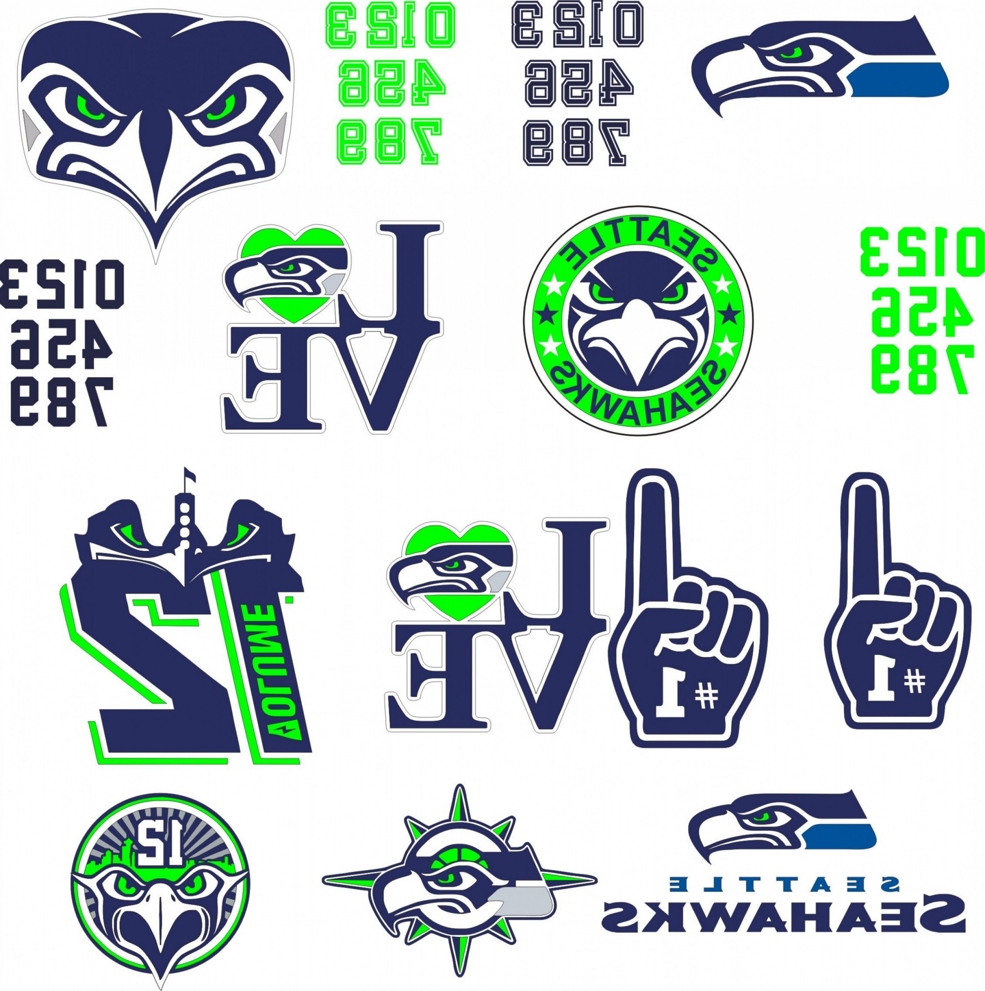 3927x3952 Seattle Seahawks Logo Vector Catamart