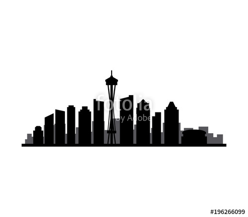 500x438 Seattle Skyline Stock Image And Royalty Free Vector