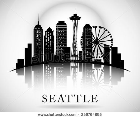 450x380 Seattle City Skyline Vector Body Modification Seattle Skyline
