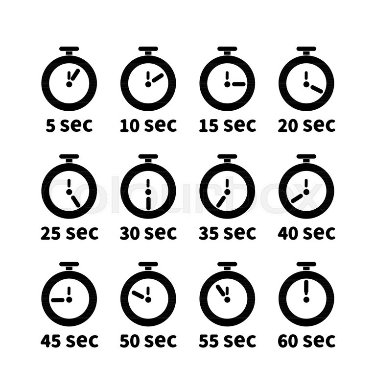 766x800 Set Of Clock Faces With Different Stock Vector Colourbox