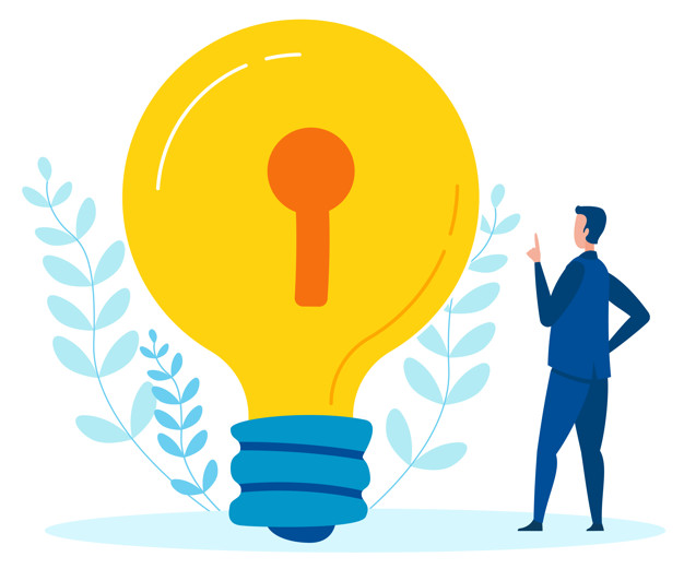 626x521 Secret Idea Metaphor Flat Vector Illustration Vector Premium