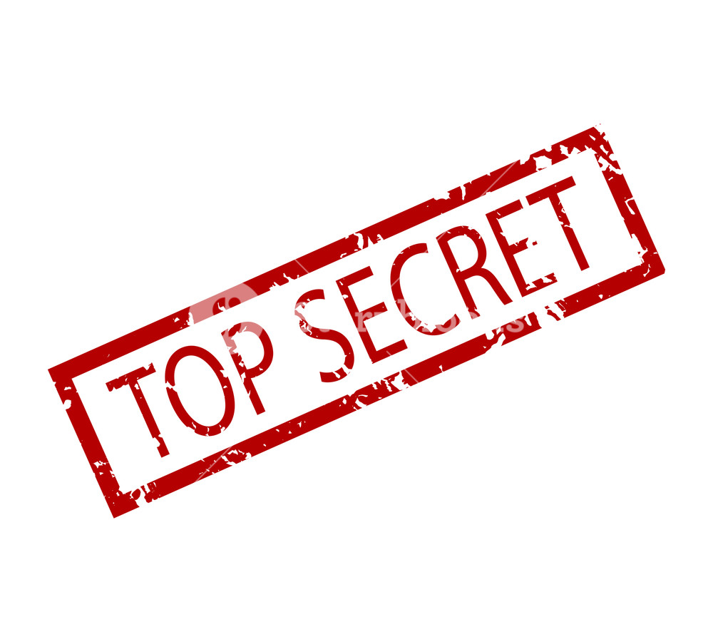 1000x900 Top Secret Rubber Stamp Isolated Vector Government Secret Seal
