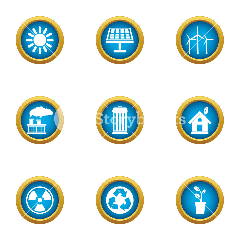 1000x1000 Chemical Sector Icons Set Flat Set Of Chemical Sector Vector