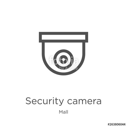 500x500 Security Camera Icon Vector From Mall Collection Thin Line