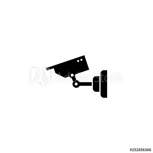 500x500 Security Camera Icon Vector Security Camera Sign On White
